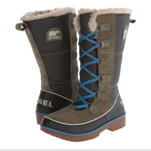 Sorel Tivoli High II Winter Boots Peat Moss Colorway Womens Size 6